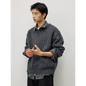 经典 25AW 亨利领 重磅羊驼毛感 慵懒保暖套头毛衣针织衫 MADE