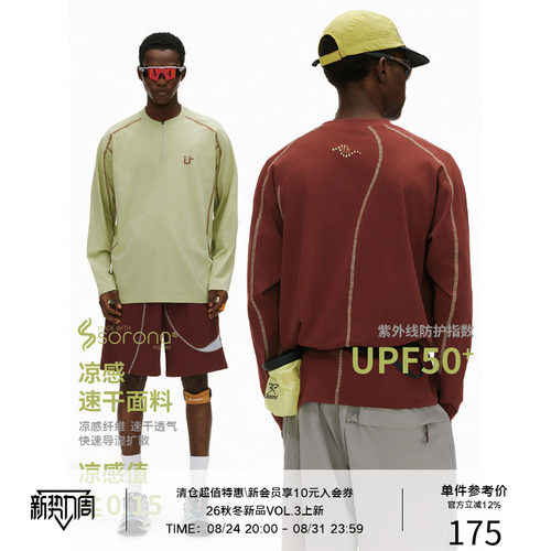 LR MADE 26SS运动系列 凉感Sorona® 异形哈梭线拉链速干长袖T恤