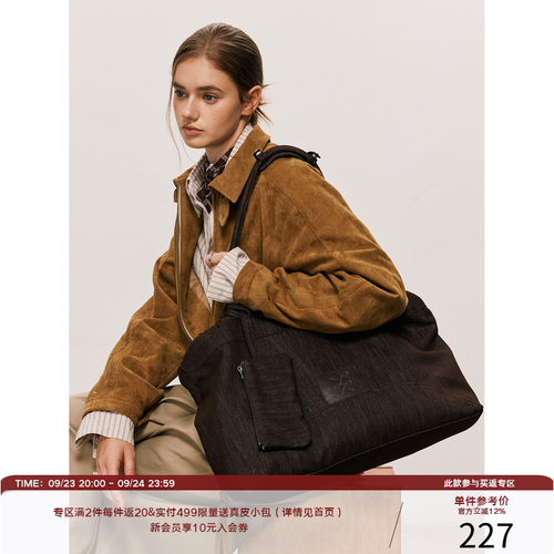 LR MADE 26AW 原牛布 皮牌点缀 hobo托特手提单肩包 附磁吸小包