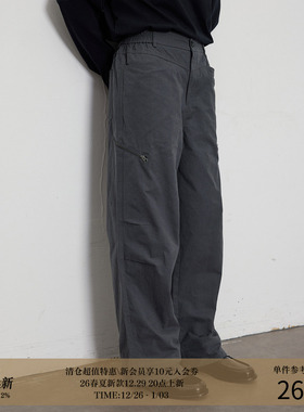 LR MADE 25AW 进口澳棉 微宽松 侧拉链膝盖双褶 休闲工装伞兵长裤
