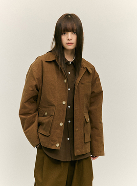 LR MADE 24AW 斜插双袋 立翻领 复古老钱风 夹棉保暖猎装外套夹克