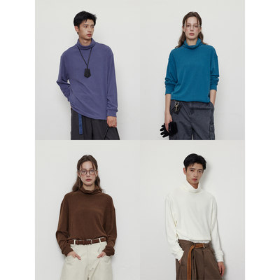 LR MADE 25AW EcoCosy®自发热保暖 雾感色 微绒感高领长袖衫T恤