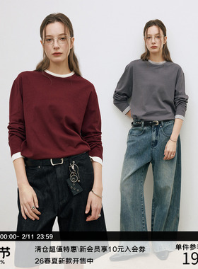 LR MADE 26SS 分层撞色拼接 细针编织 假两件针织衫毛衣长袖T恤