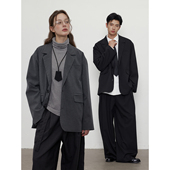 微廓形平驳领通勤西装 高品质细条纹路TR 25AW 夹克外套 MADE