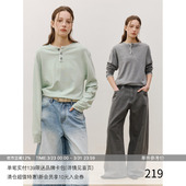 细腻桑蚕丝羊毛 撞色手缝线 开衩袖 毛衣针织衫 26SS 长袖 MADE