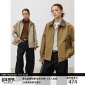 可选夹棉 撞色皮领复古外套夹克 纯色 格纹 MADE 25AW一衣两穿