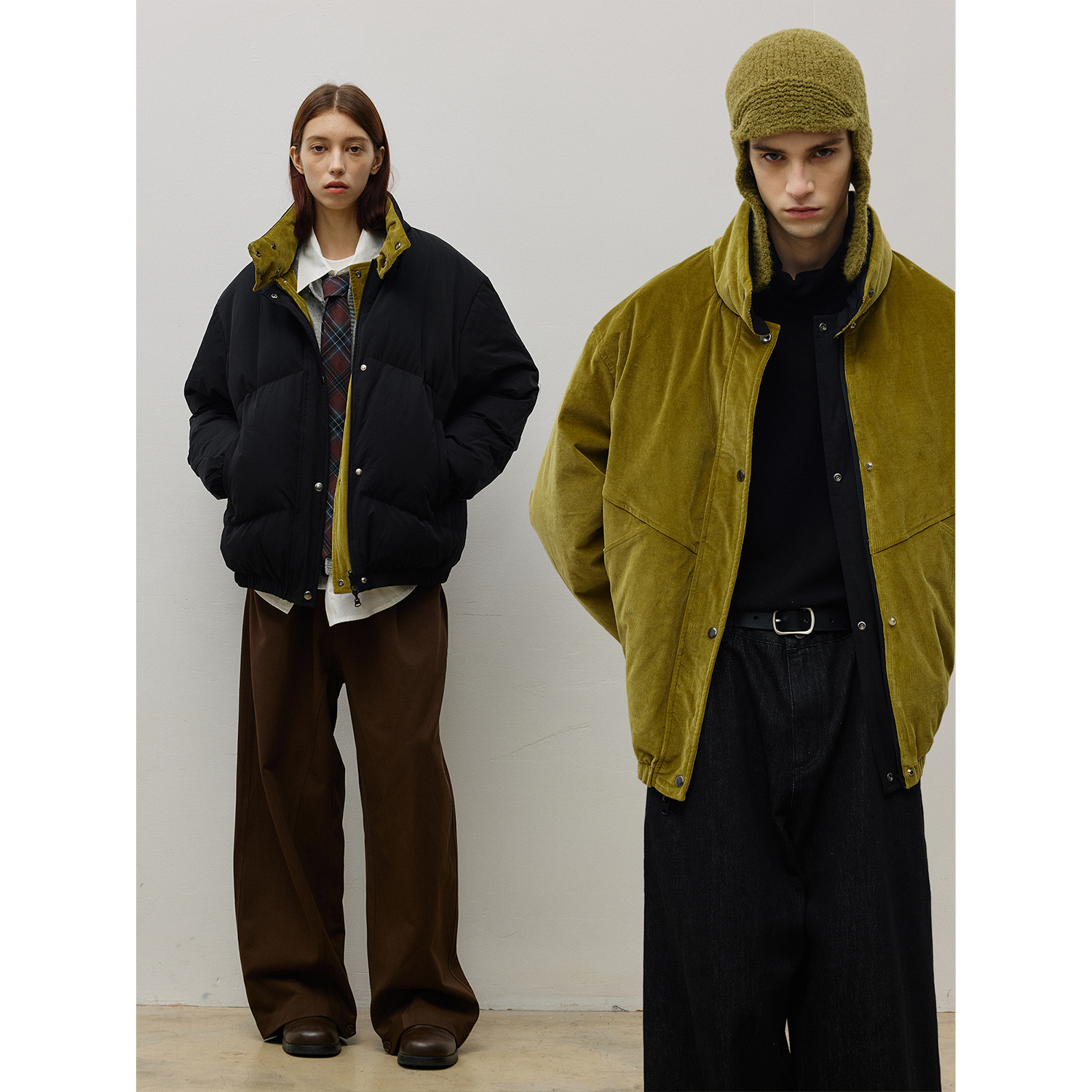 LR MADE 25AW 双面穿 Teflon™三防&灯芯绒 90白鸭绒羽绒服外套