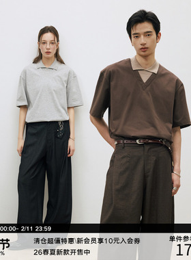 LR MADE 26SS 一体式针织毛衣领 Sorona®假两件撞色领短袖T恤