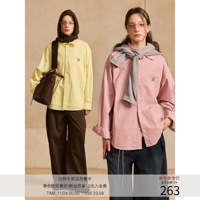 LR MADE 25AW Supima®匹马棉 低饱和色系 撞色刺绣休闲长袖衬衫