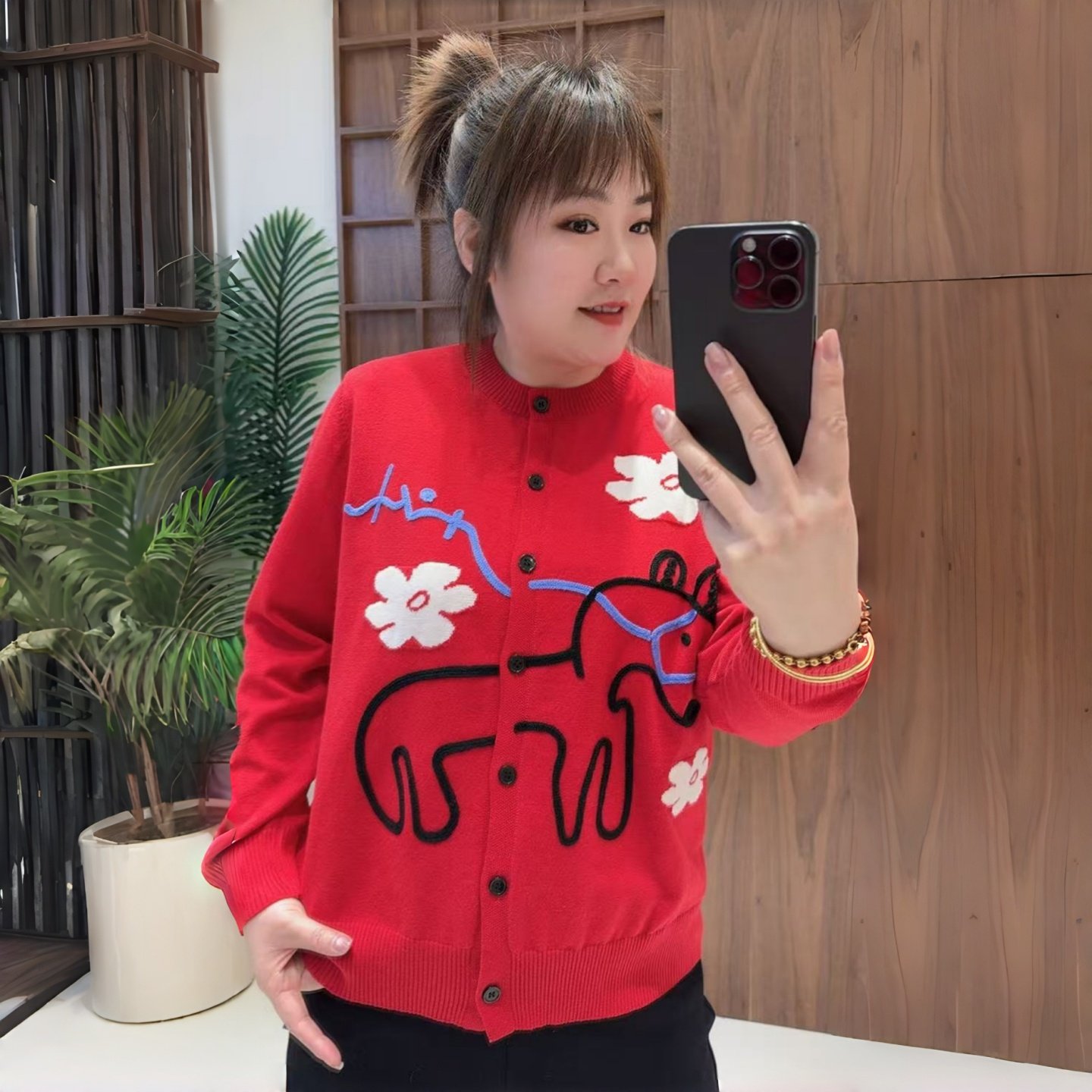 妃儿红5162年货新款欧货国风毛衫加大码女装胖妹妹百搭针织衫开衫,女装/女士精品,常规大码外套,淘宝优惠券,粉丝福利购,淘宝优惠卷