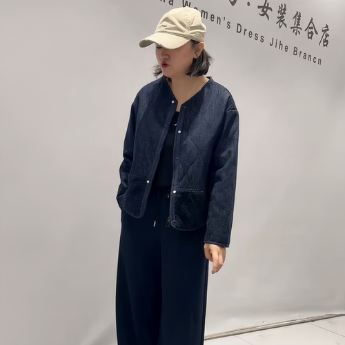 天娇一生水秋季新款大码牛仔外套
