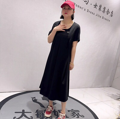 蓝鲸之吻夏季新款大码长款连衣裙