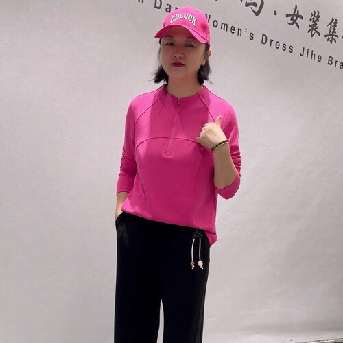 芮娜依莲秋季新款大码显瘦长袖衫