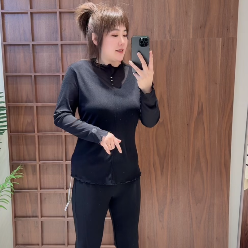 妃儿红秋季新款大码欧货打底衫女