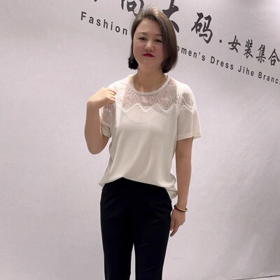 芮娜依莲夏季新款大码欧货短袖衫