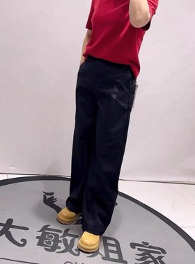 25009豪雅依绣年货新款欧货女裤加大码女装胖妹妹宽松显瘦弯刀裤