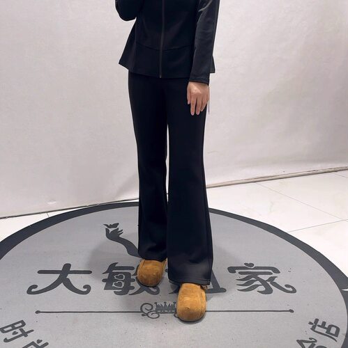 女权贵族冬季新款大码加绒女裤子