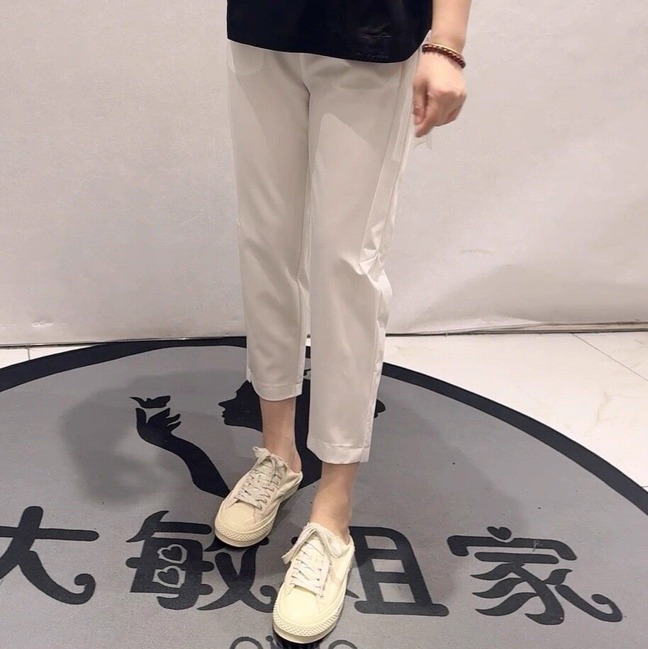 天骄一生水26336夏季新款欧货女裤大码女装胖妹妹显瘦百搭小脚裤