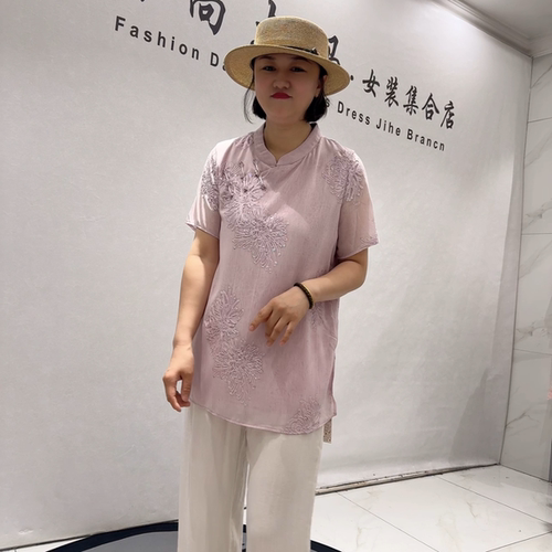 女权贵族夏季新款大码旗袍衫短袖