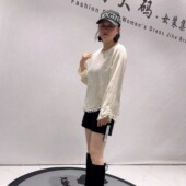 1208针丝缘子汇年货春款 胖妹妹减龄显瘦打底衫 欧货国风衫 加大女装