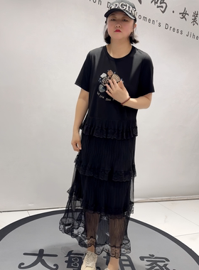女权贵族夏季新款大码长款连衣裙