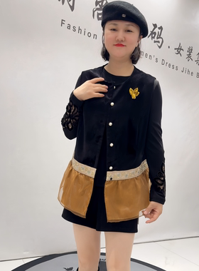 5467芮娜依莲年货新款欧货国风马夹加大码女装胖妹妹气质百搭上衣