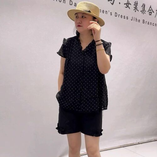 女权贵族夏季新款大码显瘦短袖衫