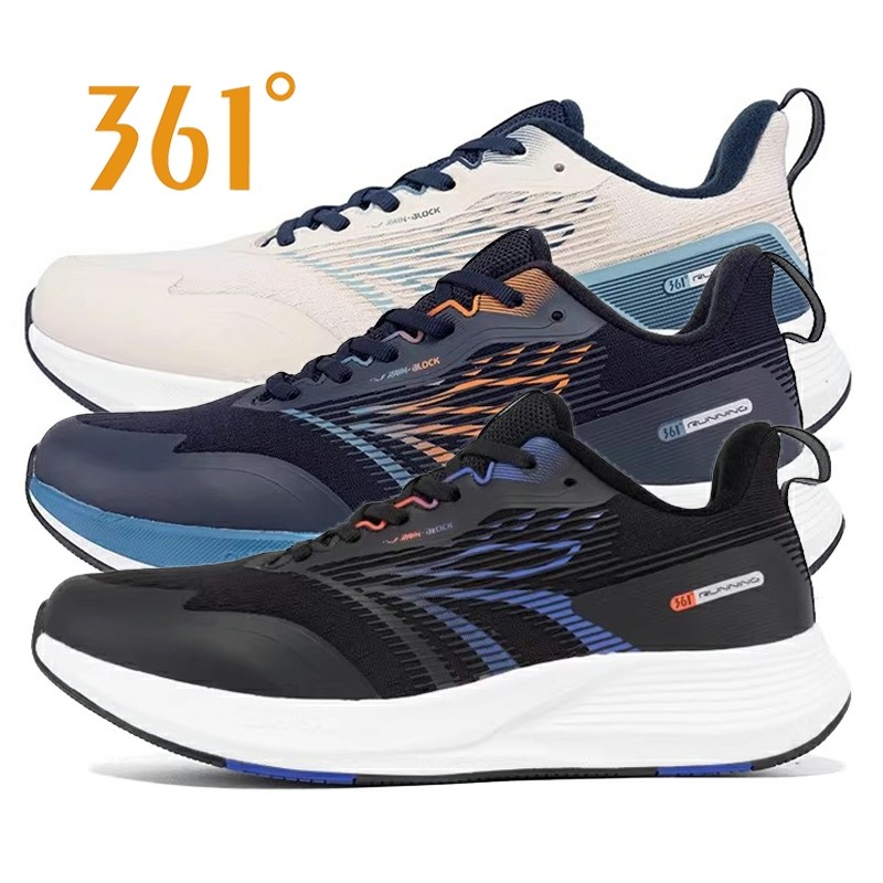 361跑步鞋雨屏防水加绒男鞋2023冬季新款百搭Q弹轻便减震运动鞋
