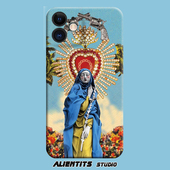 AlienTits双枪修女恶搞油画欧美cult日系复古怪趣味个性 创意设计小众防摔适用苹果华为小米安卓定制手机壳