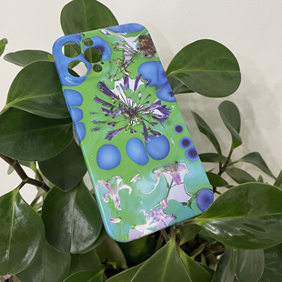 AlienTits初夏植物之吻多巴胺插画师设计艺术原创个性创意设计小众防摔适用苹果华为小米安卓定制手机壳