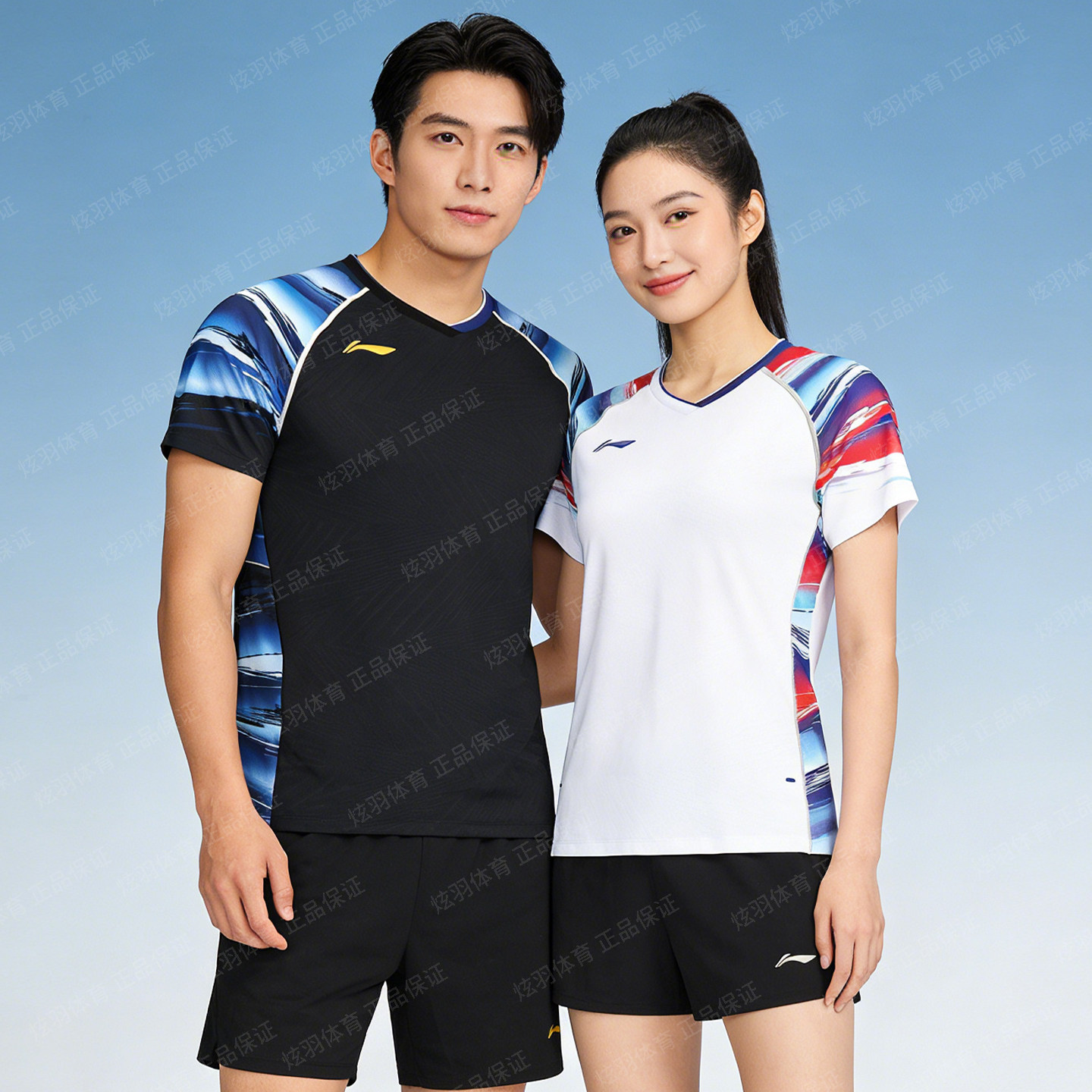 李宁羽毛球服装男女情侣运动上衣短袖速干透气比赛训练服AAYW041