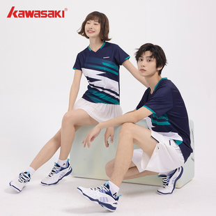 川崎羽毛球服男女圆领短袖 K1C02 B1970 2970 运动T恤上衣速干新款