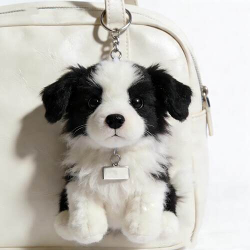可爱边境牧羊犬毛绒公仔
