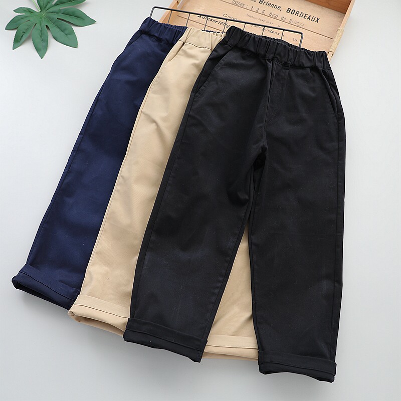 童装纯色学院校服休闲裤子
