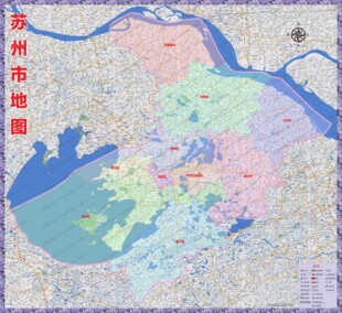 2020年江苏苏州市百度版地图吴中江虎丘区常熟太仓张家港昆山市