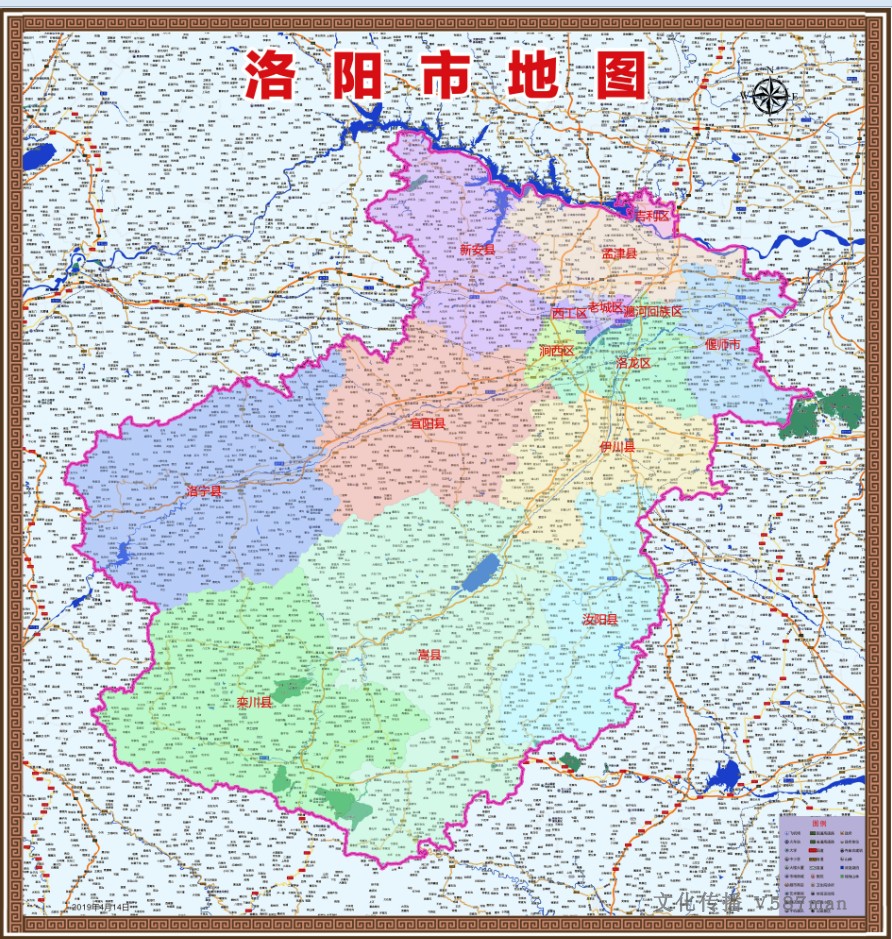 2019年河南洛阳百度地图新安宜阳洛宁栾川汝阳伊川孟津嵩县偃师市