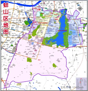 2022年6月安徽蚌埠市蚌山区定制行政交通旅游乡镇村分布地图
