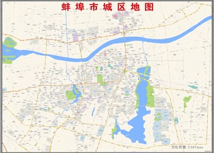 2019年安徽蚌埠主城区地图交通旅游街道小区房产楼盘学校108x150