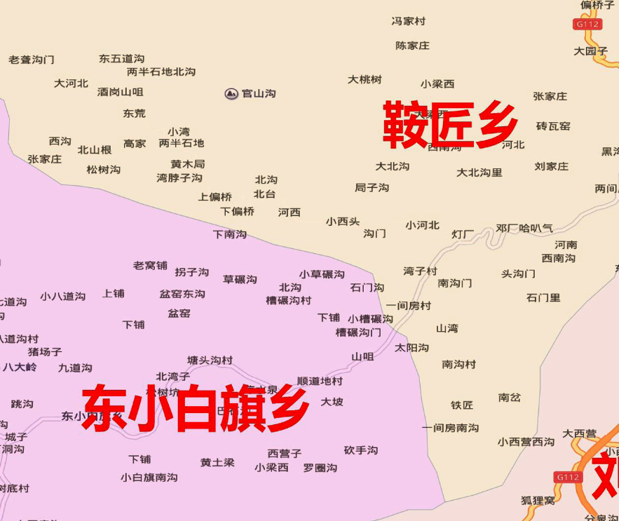 2019年河北承德县百度版地图行政交通旅游乡镇地图135x150cm