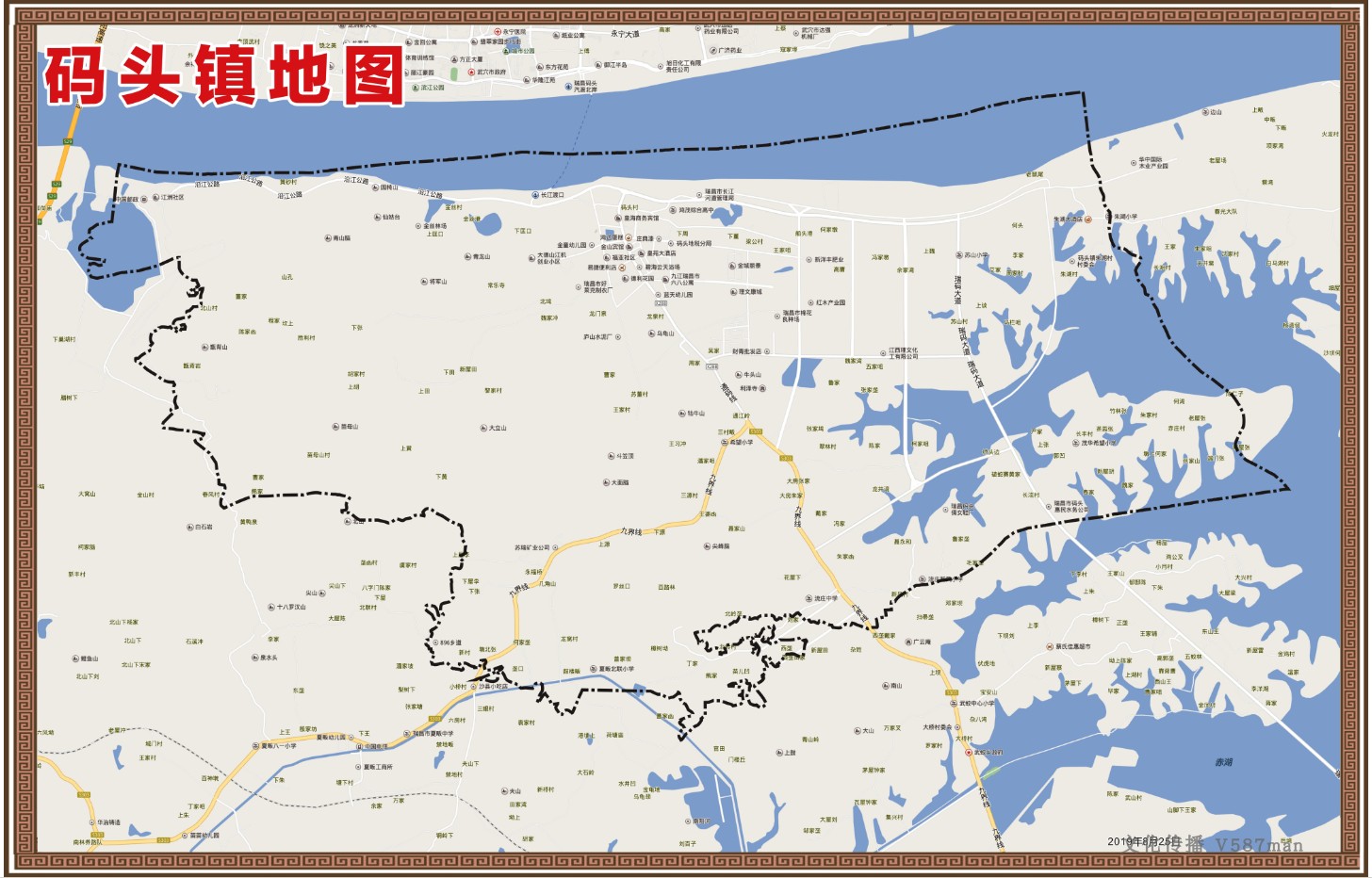 2019年江西九江瑞昌市码头镇地图村落街道商业小区学校交通118x76