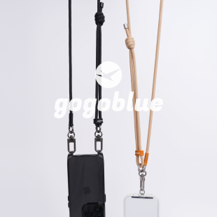 gogoblue牛皮系列6mm可调节斜挎挂脖户外Citywalk手机挂绳含夹片