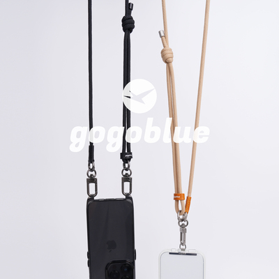 gogoblue牛皮系列6mm可调节斜挎挂脖户外Citywalk手机挂绳含夹片