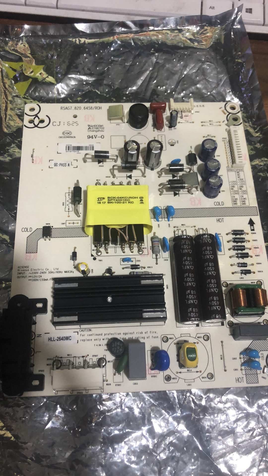 海信LED43EC520UA LED43EC291N电源板RSAG7.820.6458背光2针 4针