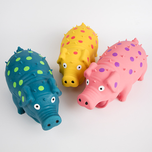 宠物用品 狗狗乳胶斑点发声玩具猪猪柔软不伤牙发泄解闷搞怪玩具