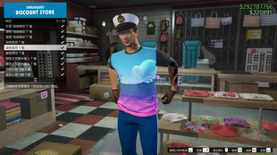 GTA洛圣都小哑巴同款双月蓝色紫色T恤