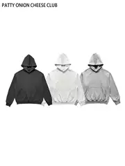 Single-Stitched Vtg Plain Ribbed Drawstring 380g Crochet Style Sweatshirt, Good Texture, Clean Fit, Fleece-Lined, Soft to the Touch