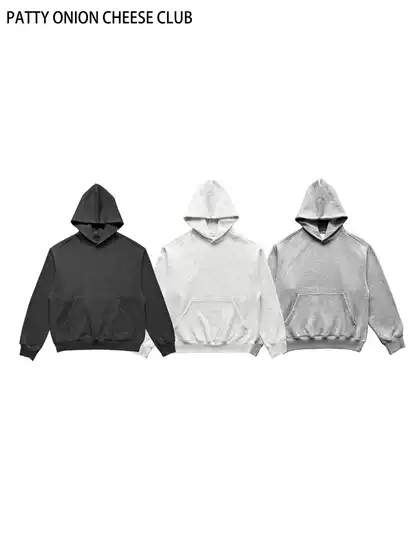 Single-Stitched Vtg Plain Ribbed Drawstring 380g Crochet Style Sweatshirt, Good Texture, Clean Fit, Fleece-Lined, Soft to the Touch
