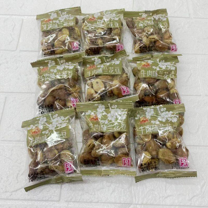 中国新款食品苏州土特产 蚕豆零食 采芝斋牛肉味兰花豆500克包装