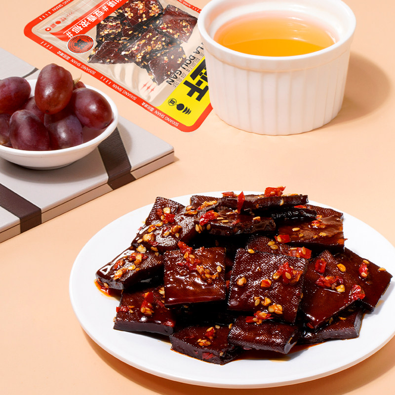 香辣豆干解馋小零食平江酱干湖南特产麻辣味豆腐干辣条500g