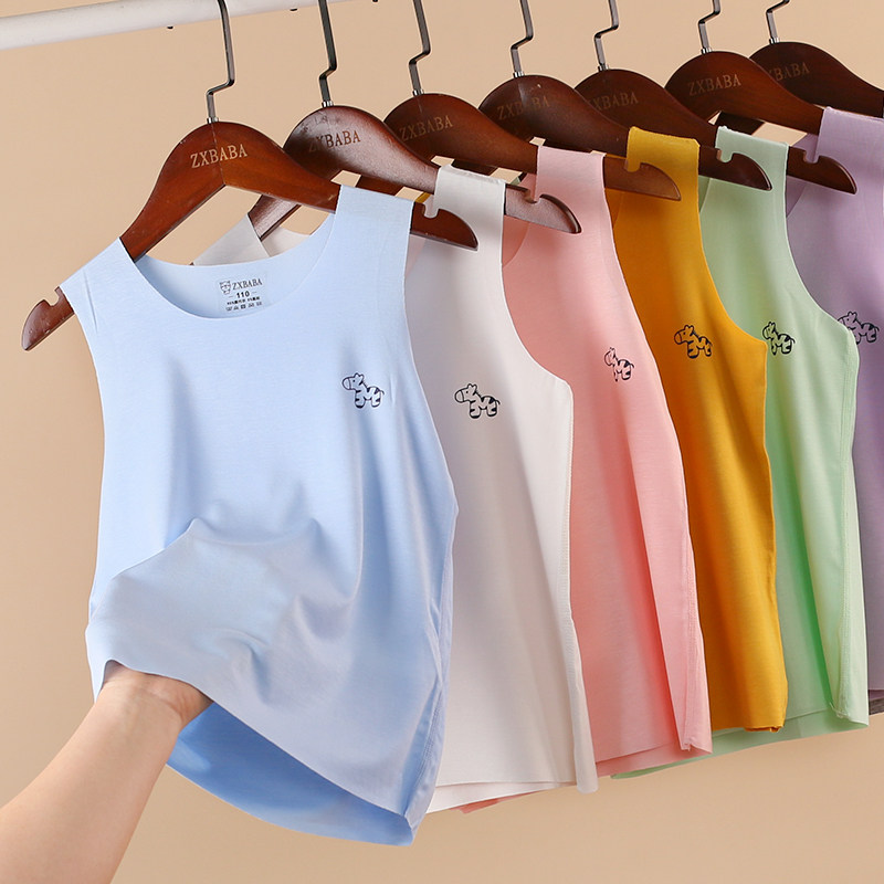 儿童无痕兰精莫代尔背心夏男女童无袖T恤打底衫宝宝薄吊带中大童,童装/婴儿装/亲子装,背心吊带,淘宝优惠券,粉丝福利购,淘宝优惠卷